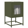 Mesita de noche de acero laminado verde oliva 36x39x60,5 cm de , Mesitas de noche - Ref: Foro24-853330, Precio: 52,78 €, Desc...