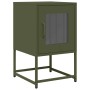 Mesita de noche de acero laminado verde oliva 36x39x60,5 cm de , Mesitas de noche - Ref: Foro24-853330, Precio: 52,78 €, Desc...