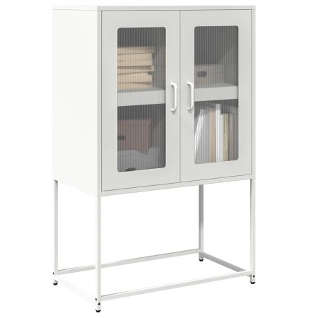 Aparador de acero blanco 68x39x107 cm de , Aparadores - Ref: Foro24-853379, Precio: 97,54 €, Descuento: %