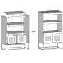 Aparador de acero gris antracita 68x39x123 cm de , Aparadores - Ref: Foro24-853370, Precio: 112,63 €, Descuento: %
