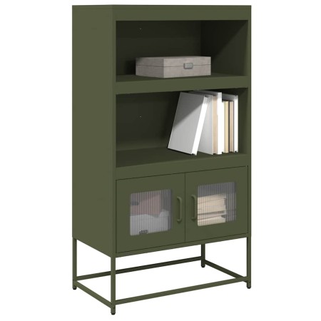 Aparador de acero verde oliva 68x39x123 cm de , Aparadores - Ref: Foro24-853372, Precio: 113,73 €, Descuento: %