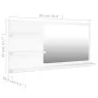Espejo de baño madera contrachapada blanco 90x10,5x45 cm de vidaXL, Tocadores de baño - Ref: Foro24-805015, Precio: 36,77 €, ...