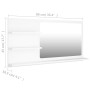 Espejo de baño madera contrachapada blanco 90x10,5x45 cm de vidaXL, Tocadores de baño - Ref: Foro24-805015, Precio: 38,27 €, ...