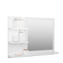 Espejo de baño madera contrachapada blanco brillo 60x10,5x45 cm de vidaXL, Tocadores de baño - Ref: Foro24-805012, Precio: 44...