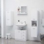 Espejo de baño madera contrachapada blanco brillo 60x10,5x45 cm de vidaXL, Tocadores de baño - Ref: Foro24-805012, Precio: 44...