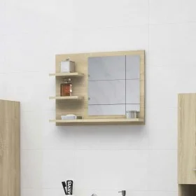 Espejo de baño madera contrachapada roble Sonoma 60x10,5x45 cm de vidaXL, Tocadores de baño - Ref: Foro24-805009, Precio: 32,...