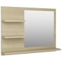 Espejo de baño madera contrachapada roble Sonoma 60x10,5x45 cm de vidaXL, Tocadores de baño - Ref: Foro24-805009, Precio: 32,...