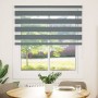 Estor cebra gris oscuro tejido ancho 130,9 cm poliéster de , Persianas y estores - Ref: Foro24-4014138, Precio: 40,04 €, Desc...
