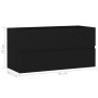 Armario para lavabo madera contrachapada negro 90x38,5x45 cm de vidaXL, Muebles de baño - Ref: Foro24-804756, Precio: 52,66 €...