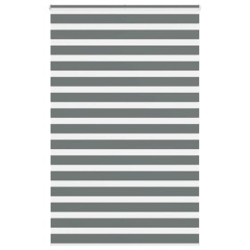 Estor cebra gris oscuro tejido ancho 135,9 cm poliéster de , Persianas y estores - Ref: Foro24-4014165, Precio: 37,73 €, Desc...