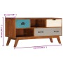 Mueble para TV con 3 cajones madera maciza acacia 110x35x50 cm en Muebles TV | Comprar online en Foru.es