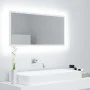 Espejo de baño LED acrílico blanco 90x8,5x37 cm de vidaXL, Tocadores de baño - Ref: Foro24-804932, Precio: 47,30 €, Descuento: %