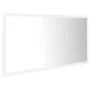 Espejo de baño LED acrílico blanco 90x8,5x37 cm de vidaXL, Tocadores de baño - Ref: Foro24-804932, Precio: 47,30 €, Descuento: %