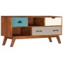 Mueble para TV con 3 cajones madera maciza acacia 110x35x50 cm en Muebles TV | Comprar online en Foru.es