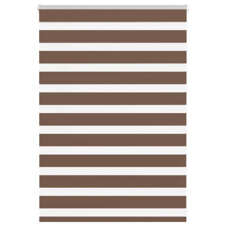 Estor cebra marrón 100x100 cm tejido ancho 95,9 cm poliéster de , Persianas y estores - Ref: Foro24-4014313, Precio: 23,12 €,...