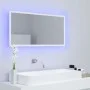 Espejo de baño LED acrílico blanco 90x8,5x37 cm de vidaXL, Tocadores de baño - Ref: Foro24-804932, Precio: 47,30 €, Descuento: %