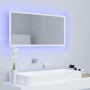 Espejo de baño LED acrílico blanco 90x8,5x37 cm de vidaXL, Tocadores de baño - Ref: Foro24-804932, Precio: 49,54 €, Descuento: %