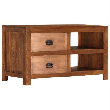 Mesa de centro con 2 cajones madera maciza de mango 90x40x50 cm en Mesas de centro | Comprar online en Foru.es