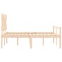 Cama para personas mayores con cabecero madera maciza 140x190cm de vidaXL, Camas y somieres - Ref: Foro24-3195396, Precio: 15...