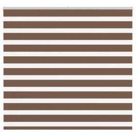 Estor cebra marrón 160x150 cm tejido ancho 155,9 cm poliéster de , Persianas y estores - Ref: Foro24-4014351, Precio: 33,87 €...