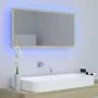 Espejo de baño LED acrílico color roble Sonoma 90x8,5x37 cm de vidaXL, Tocadores de baño - Ref: Foro24-804935, Precio: 47,21 ...