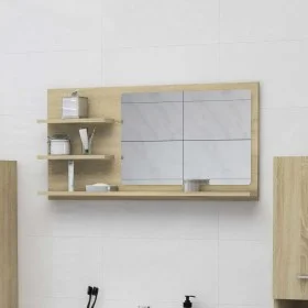 Sonoma oak plywood bathroom mirror 90x10.5x45 cm by vidaXL, bathroom vanities - Ref: Foro24-805018, Price: 40,79 €, Discount: %