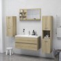 Espejo de baño madera contrachapada roble Sonoma 90x10,5x45 cm de vidaXL, Tocadores de baño - Ref: Foro24-805018, Precio: 43,...