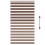 Estor cebra marrón 135x200 cm tejido ancho 130,9 cm poliéster de , Persianas y estores - Ref: Foro24-4014372, Precio: 28,25 €...