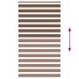 Estor cebra marrón 135x230 cm tejido ancho 130,9 cm poliéster de , Persianas y estores - Ref: Foro24-4014398, Precio: 28,58 €...
