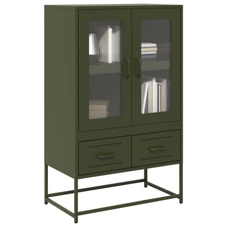 Aparador de acero verde oliva 68x39x111,5 cm de , Aparadores - Ref: Foro24-853366, Precio: 148,66 €, Descuento: %