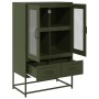 Aparador de acero verde oliva 68x39x111,5 cm de , Aparadores - Ref: Foro24-853366, Precio: 148,66 €, Descuento: %