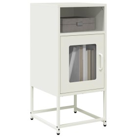 Mesita de noche acero laminado en frío blanco 36x39x78 cm de , Aparadores - Ref: Foro24-853415, Precio: 60,88 €, Descuento: %