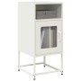 Mesita de noche acero laminado en frío blanco 36x39x78 cm de , Aparadores - Ref: Foro24-853415, Precio: 60,88 €, Descuento: %