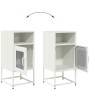 Mesita de noche acero laminado en frío blanco 36x39x78 cm de , Aparadores - Ref: Foro24-853415, Precio: 60,88 €, Descuento: %