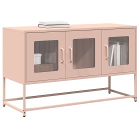Mueble para TV acero laminado en frío rosa 100,5x39x60,5 cm de , Muebles TV - Ref: Foro24-853339, Precio: 98,88 €, Descuento: %