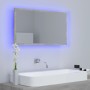 Espejo de baño acrílico gris hormigón 80x8,5x37 cm de vidaXL, Tocadores de baño - Ref: Foro24-804928, Precio: 57,23 €, Descue...