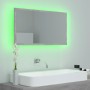 Espejo de baño acrílico gris hormigón 80x8,5x37 cm de vidaXL, Tocadores de baño - Ref: Foro24-804928, Precio: 57,23 €, Descue...