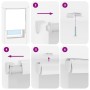 Estor enrollable para ducha con casete 130x240 cm tela ancho de , Persianas y estores - Ref: Foro24-4015026, Precio: 23,84 €,...