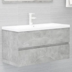 Concrete gray plywood sink cabinet 90x38.5x45 cm by vidaXL, Bathroom furniture - Ref: Foro24-804759, Price: 45,38 €, Discount: %