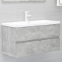 Armario para lavabo contrachapada gris hormigón 90x38,5x45 cm de vidaXL, Muebles de baño - Ref: Foro24-804759, Precio: 45,63 ...