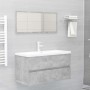 Armario para lavabo contrachapada gris hormigón 90x38,5x45 cm de vidaXL, Muebles de baño - Ref: Foro24-804759, Precio: 45,63 ...