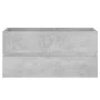 Betongrauer Sperrholz-Waschbeckenschrank 90 x 38,5 x 45 cm von vidaXL, Badezimmermöbel - Ref: Foro24-804759, Preis: 45,38 €, ...