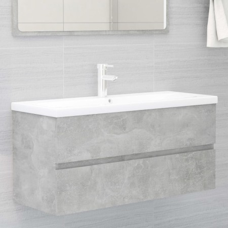 Armario para lavabo contrachapada gris hormigón 100x38,5x45 cm de vidaXL, Muebles de baño - Ref: Foro24-804768, Precio: 54,06...