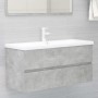 Armario para lavabo contrachapada gris hormigón 100x38,5x45 cm de vidaXL, Muebles de baño - Ref: Foro24-804768, Precio: 54,06...