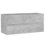 Armario para lavabo contrachapada gris hormigón 100x38,5x45 cm de vidaXL, Muebles de baño - Ref: Foro24-804768, Precio: 54,06...