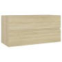 Armario lavabo madera contrachapada roble Sonoma 90x38,5x45 cm de vidaXL, Muebles de baño - Ref: Foro24-804758, Precio: 45,81...