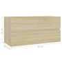 Armario lavabo madera contrachapada roble Sonoma 90x38,5x45 cm de vidaXL, Muebles de baño - Ref: Foro24-804758, Precio: 45,81...