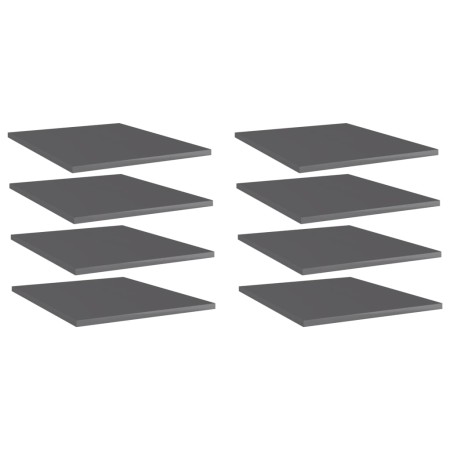 Estante estantería 8 uds contrachapada gris brillo 40x50x1,5 cm de vidaXL, Estanterías - Ref: Foro24-805201, Precio: 34,17 €,...