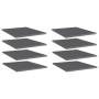 Estante estantería 8 uds contrachapada gris brillo 40x50x1,5 cm de vidaXL, Estanterías - Ref: Foro24-805201, Precio: 34,17 €,...
