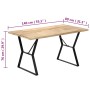 Mesa de comedor de madera maciza de mango 140x80x76 cm en Mesas de comedor | Comprar online en Foru.es